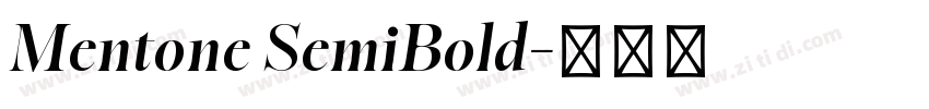 Mentone SemiBold字体转换 Mentone SemiBold字体转换